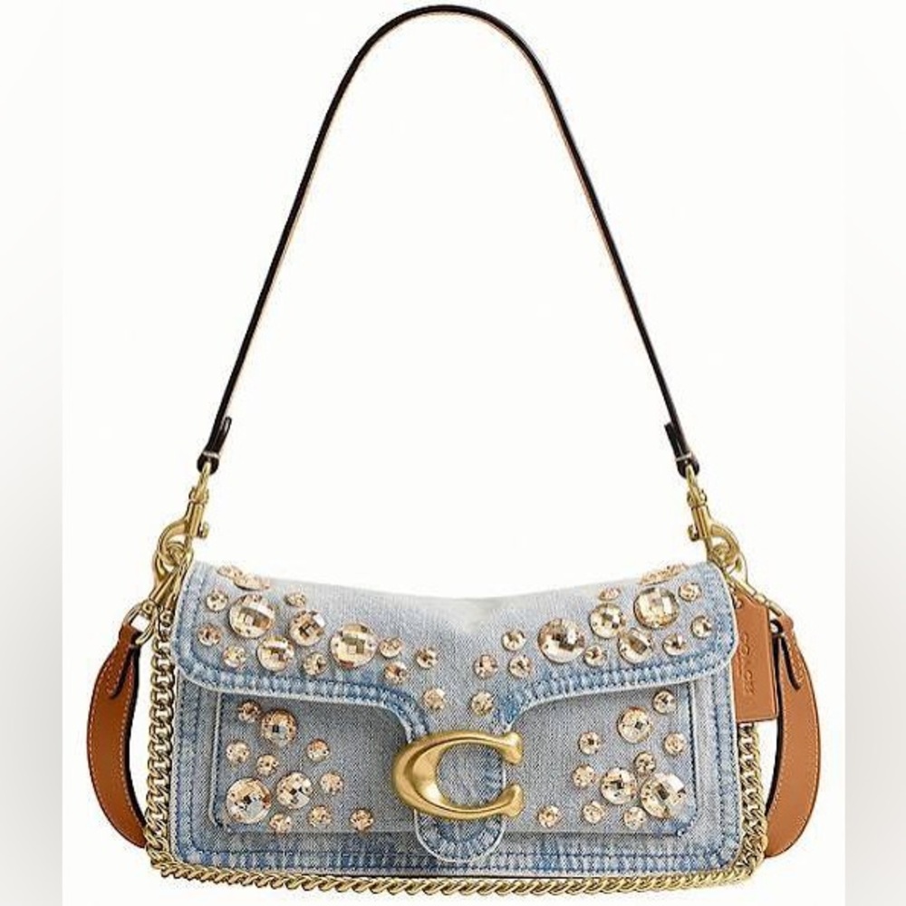 Coach Denim Crystal Tabby 26
